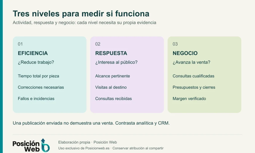 Tres niveles para medir la automatización de redes sociales: eficiencia, respuesta del público y negocio
