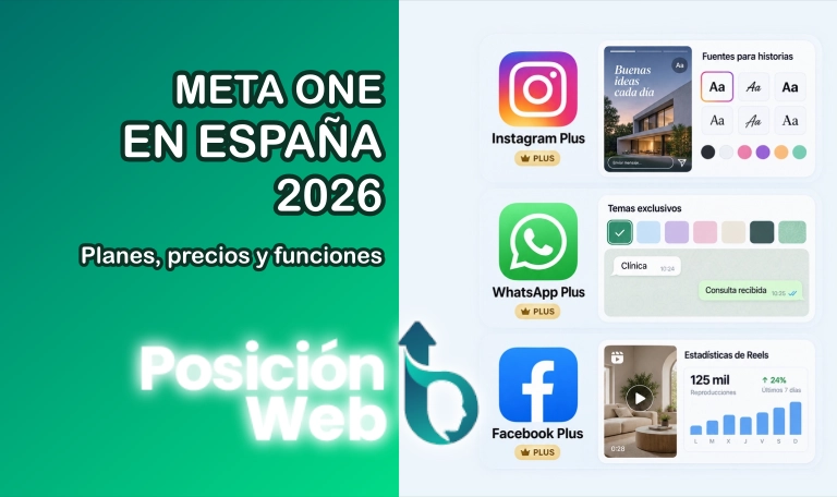 Logos de Instagram Plus, WhatsApp Plus y Facebook Plus junto a sus opciones de personalización y estadísticas